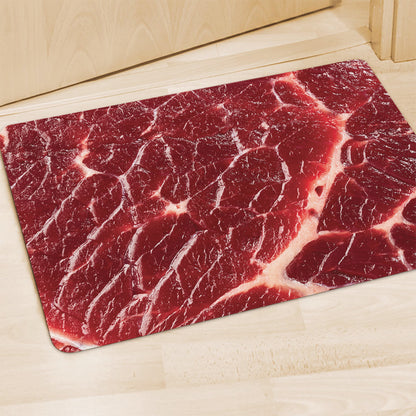 Red Meat Print Polyester Doormat