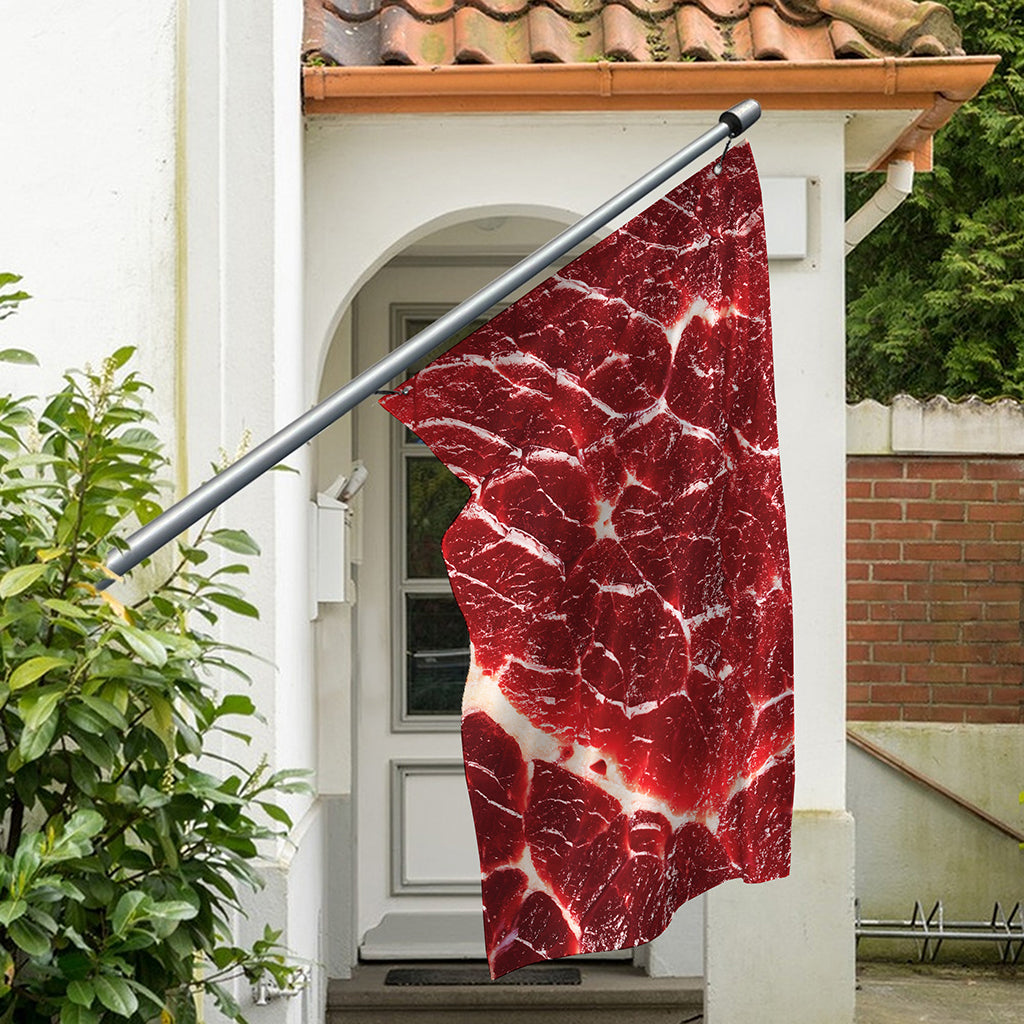 Red Meat Print Polyester Flag