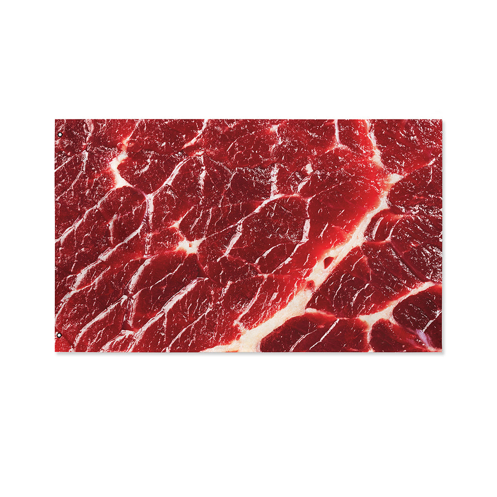 Red Meat Print Polyester Flag