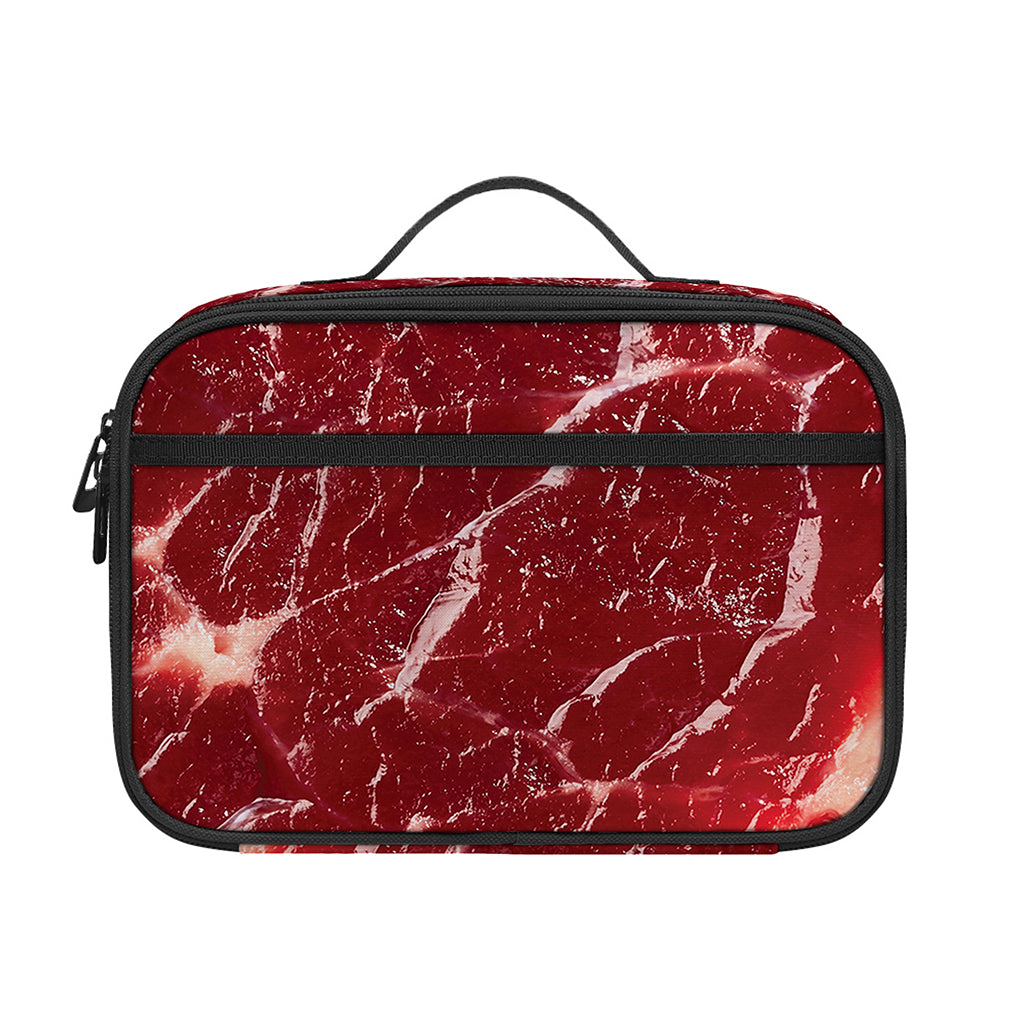 Red Meat Print Portable Lunch Bag