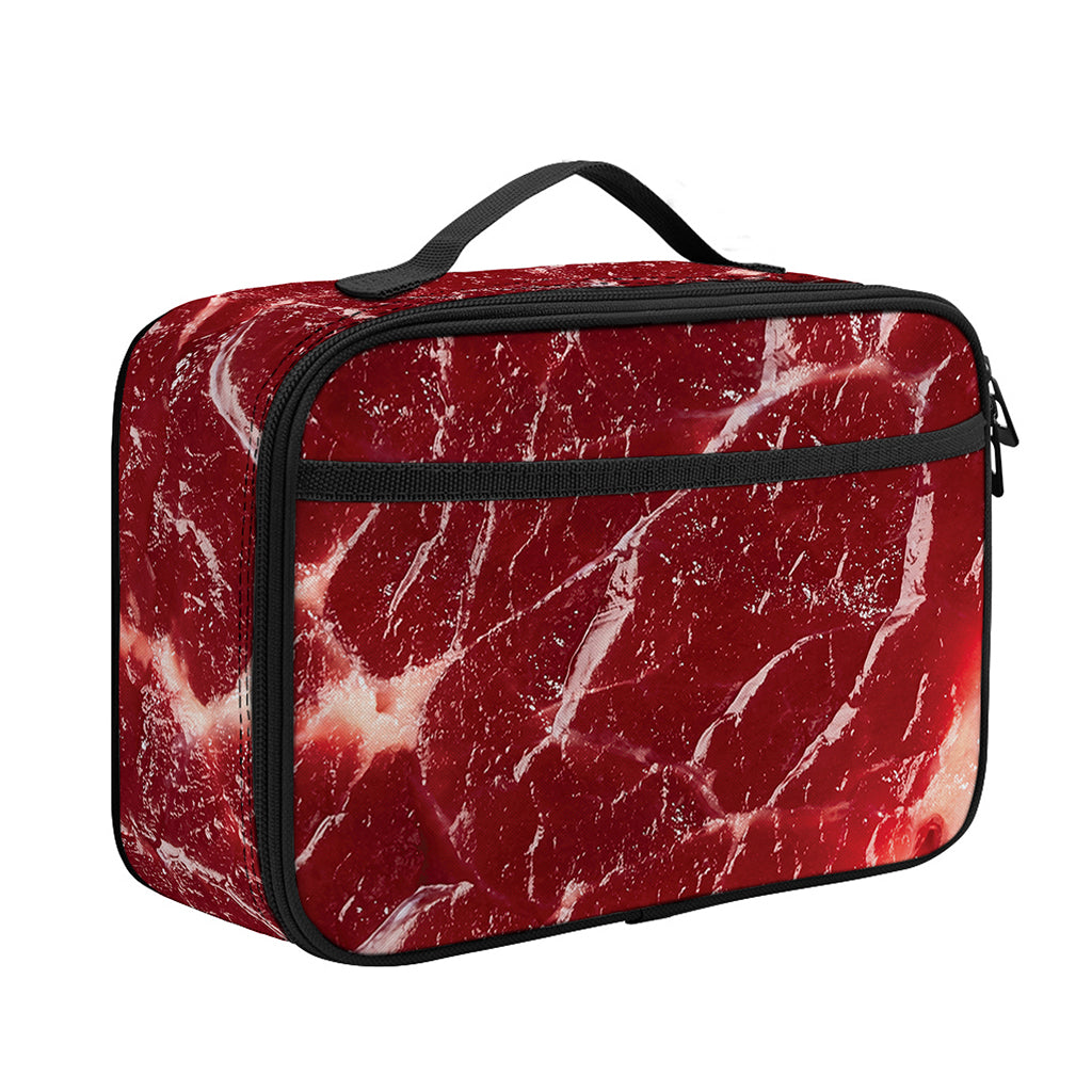 Red Meat Print Portable Lunch Bag