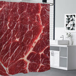 Red Meat Print Premium Shower Curtain