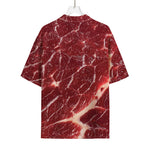 Red Meat Print Rayon Hawaiian Shirt