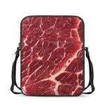 Red Meat Print Rectangular Crossbody Bag