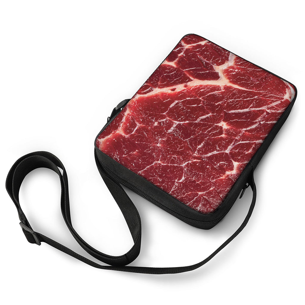 Red Meat Print Rectangular Crossbody Bag