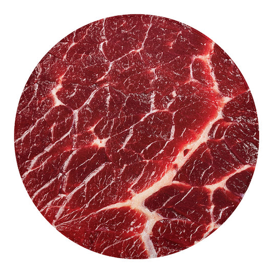 Red Meat Print Round Blanket