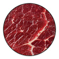 Red Meat Print Round Floor Mat