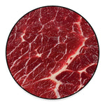 Red Meat Print Round Floor Mat