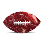 Red Meat Print Rugby Ball