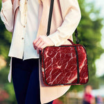 Red Meat Print Shoulder Strap Bible Bag