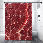 Red Meat Print Shower Curtain