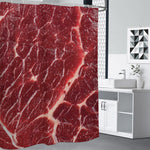 Red Meat Print Shower Curtain