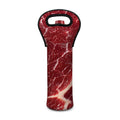 Red Meat Print Single Neoprene Wine Tote