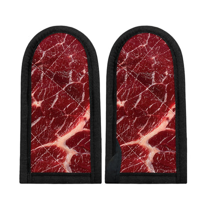 Red Meat Print Skillet Handle Cover