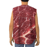 Red Meat Print Sleeveless Baseball Jersey