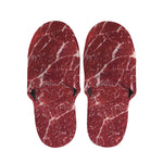 Red Meat Print Slippers