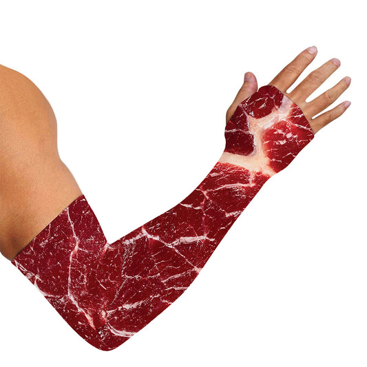 Red Meat Print Sun Protection Arm Sleeves