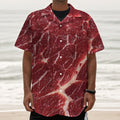 Red Meat Print Textured Short Sleeve Shirt