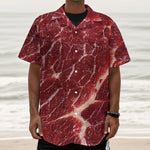 Red Meat Print Textured Short Sleeve Shirt