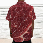Red Meat Print Textured Short Sleeve Shirt