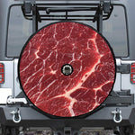 Red Meat Print Tire Cover With Camera Hole