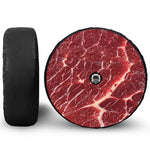 Red Meat Print Tire Cover With Camera Hole