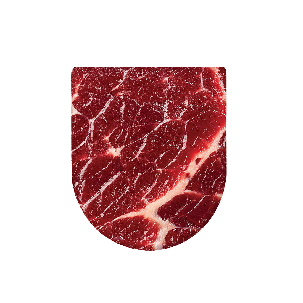 Red Meat Print Toilet Lid Cover