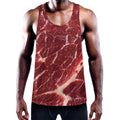 Red Meat Print Men's Workout Tank Top