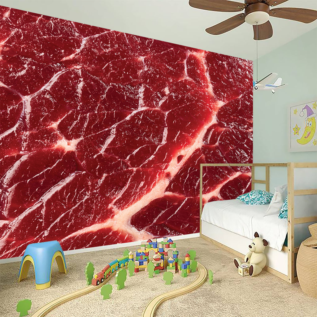 Red Meat Print Wall Sticker