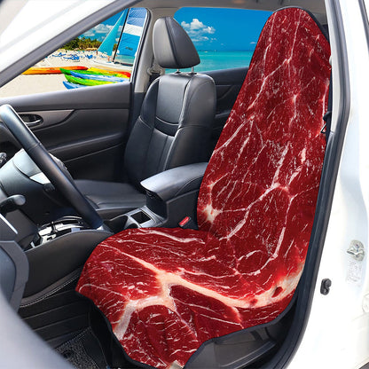 Red Meat Print Waterproof Car Seat Cover