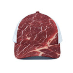 Red Meat Print White Mesh Trucker Cap