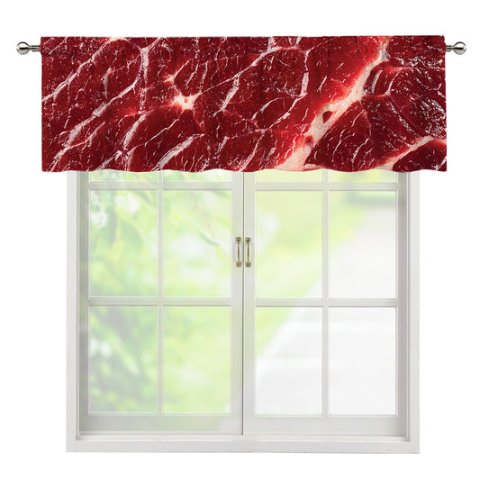 Red Meat Print Window Valance
