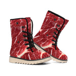Red Meat Print Winter Boots