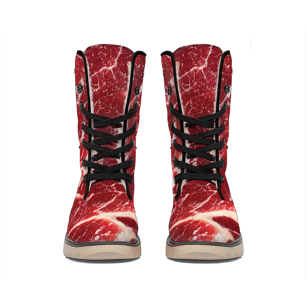 Red Meat Print Winter Boots