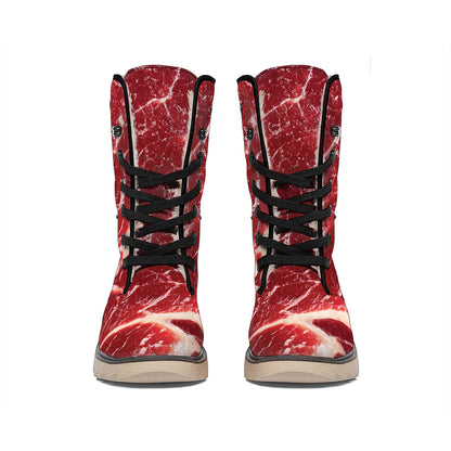 Red Meat Print Winter Boots