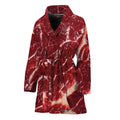 Red Meat Print Women's Bathrobe