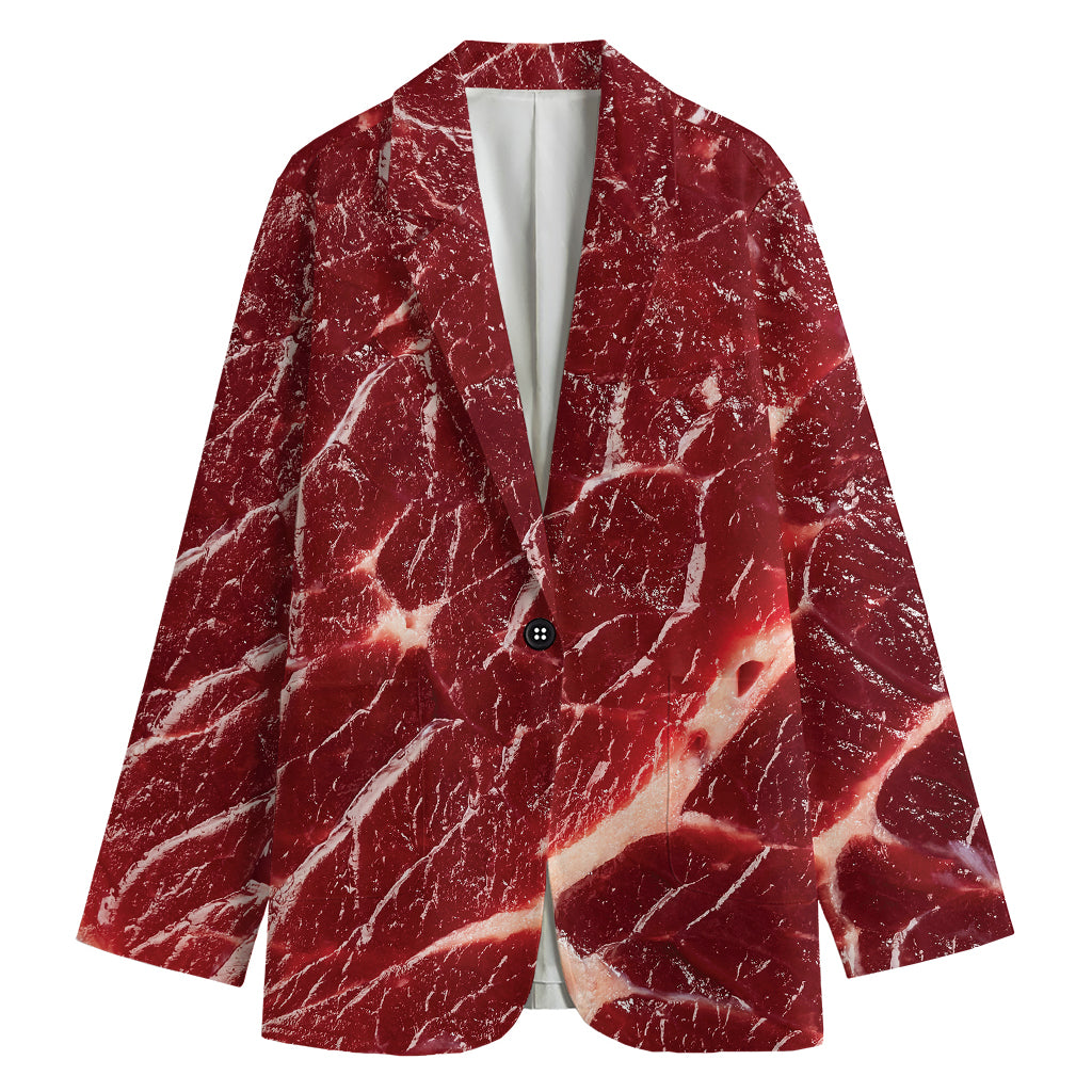 Red Meat Print Women's Blazer