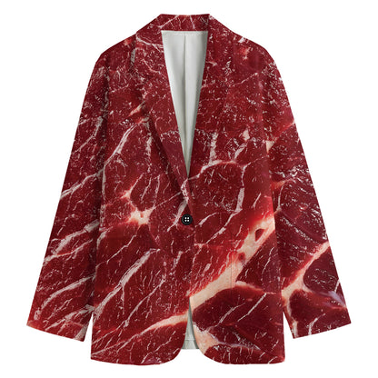 Red Meat Print Women's Blazer