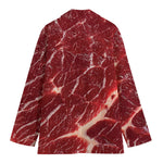 Red Meat Print Women's Cotton Blazer