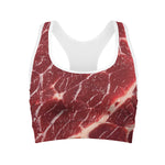 Red Meat Print Women's Sports Bra