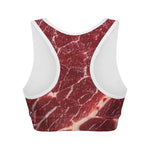 Red Meat Print Women's Sports Bra
