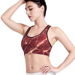 Red Meat Print Women's Sports Bra