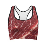 Red Meat Print Women's Sports Bra