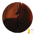 Red Moon Howling Wolf Print Basketball