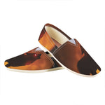 Red Moon Howling Wolf Print Casual Shoes