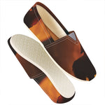 Red Moon Howling Wolf Print Casual Shoes