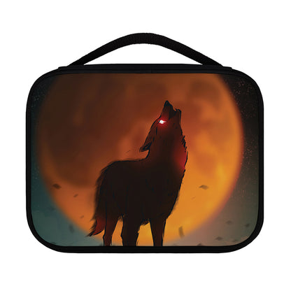 Red Moon Howling Wolf Print Classic Bible Case