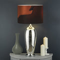 Red Moon Howling Wolf Print Drum Lamp Shade