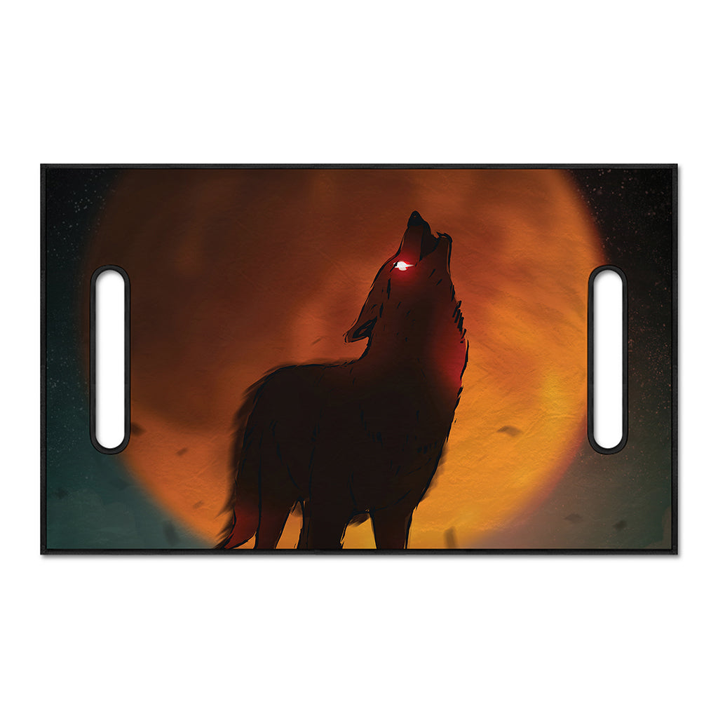 Red Moon Howling Wolf Print Golf Cart Seat Cover