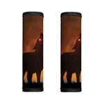 Red Moon Howling Wolf Print Handle Covers